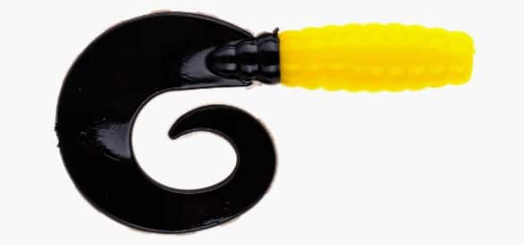 SET THE HOOK GRUB À QUEUE SIMPLE 3'' - YELLOW/BLACK TAIL image