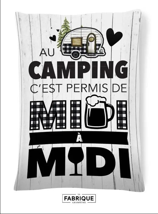 COUSSIN ''AU CAMPING C'EST PERMIS'' image 0
