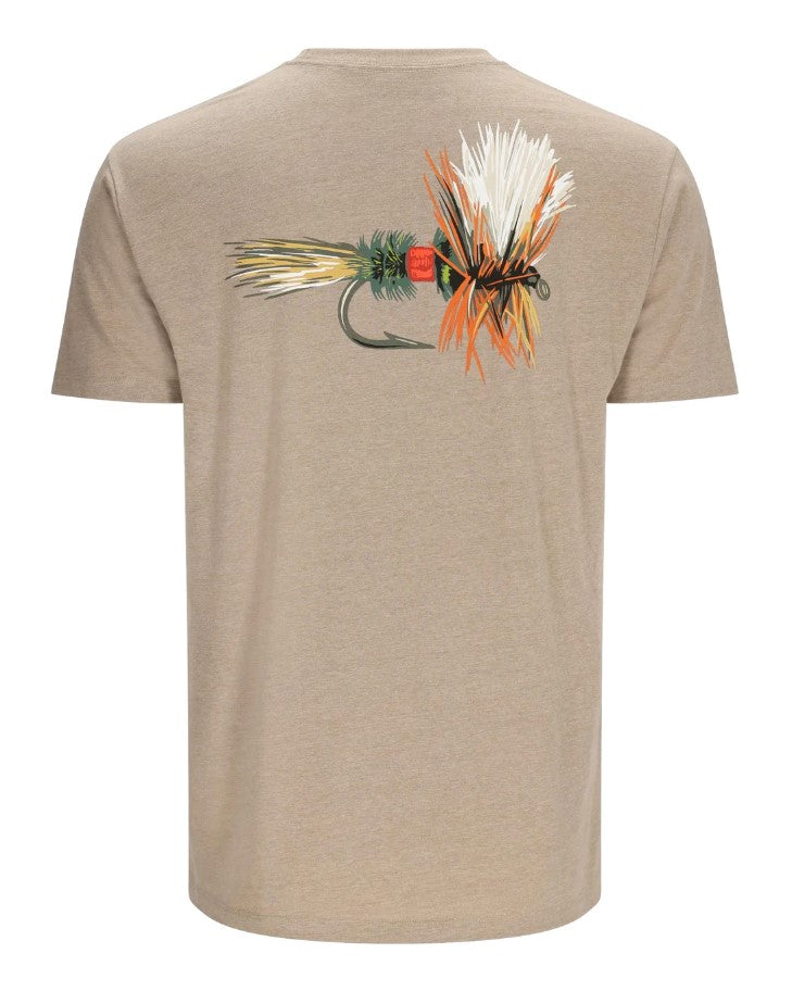 SIMMS T-SHIRT ROYAL WULFF FLY, OATMEAL HEATHER image 0