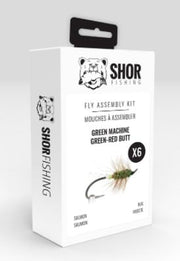 SHORE FISHING BOITE D'ASSEMBLAGE DE MOUCHE, GREEN MACHINE GREEN BUTT image 0