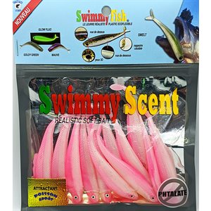 LEURRE SOUPLE RÉALISTE SWIMMY FISH 4.25'' DE TARGET BAITS - ROSE BUBBLE GUM image