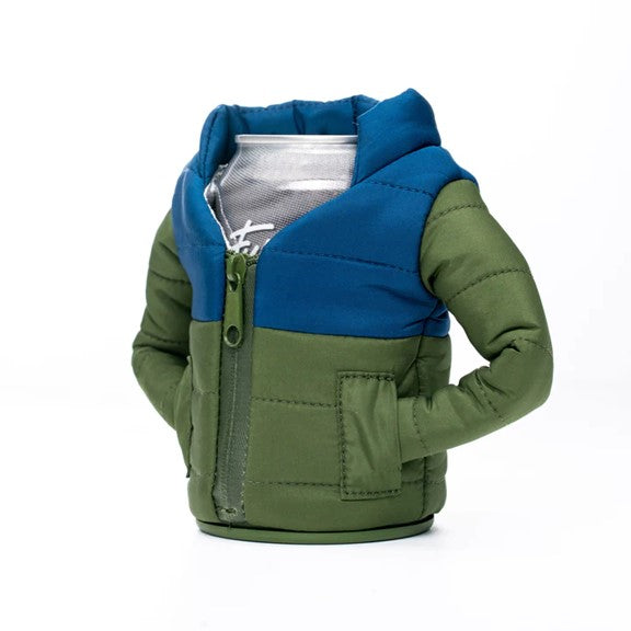 PUFFINDRINKWEAR COUVRE BOISSON THE PUFFY, OLIVE GREEN/VARSITY BLUE image 3