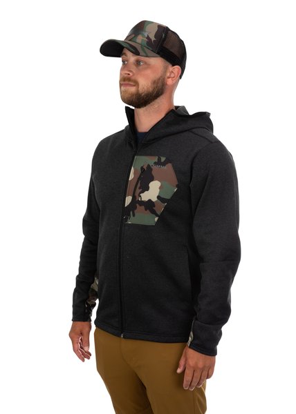 SIMMS VESTE À CAPUCHON CX  BLACK HEATHER image 1