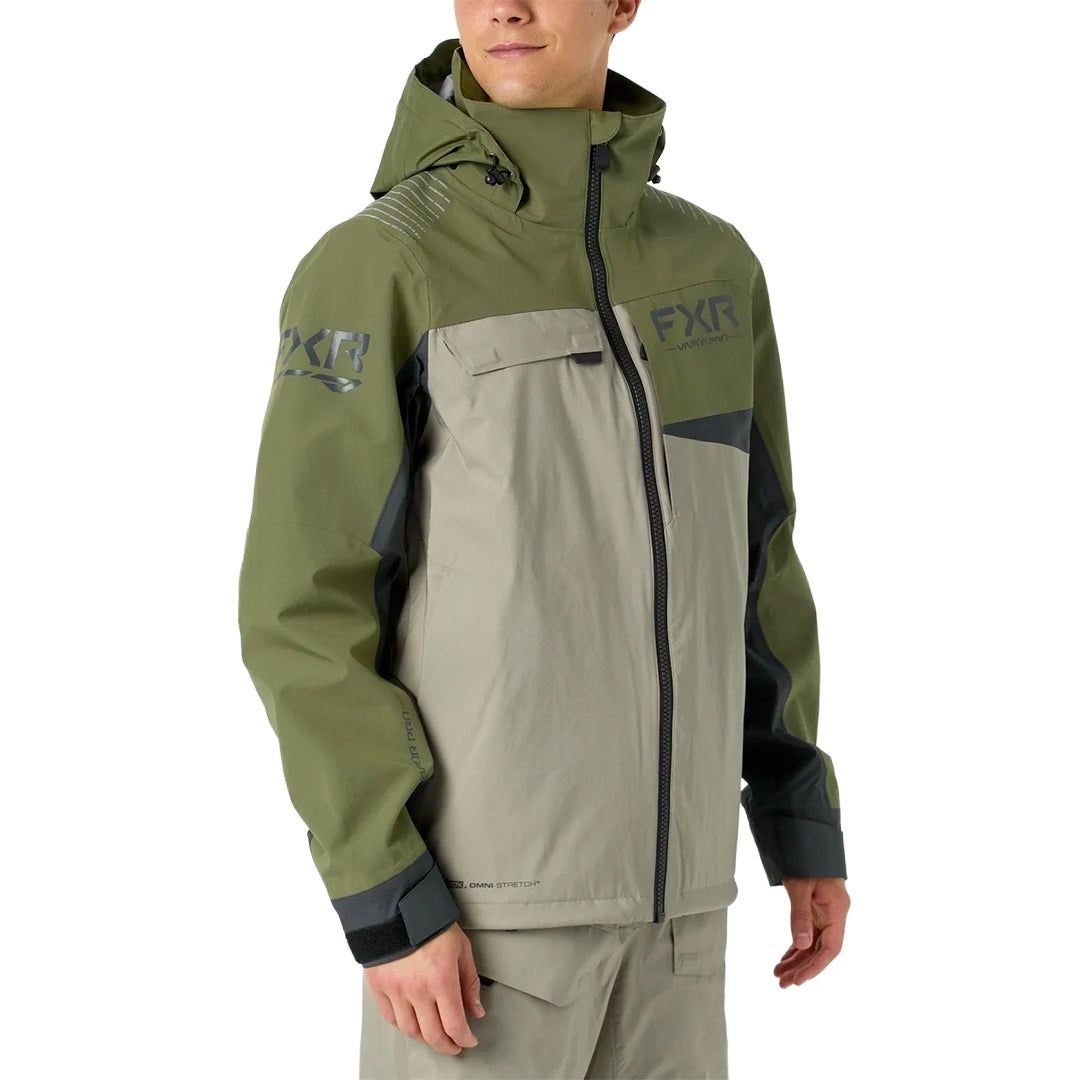 FXR VAPOR PRO TRI-LAMINATE JACKET - MOSS/STONE