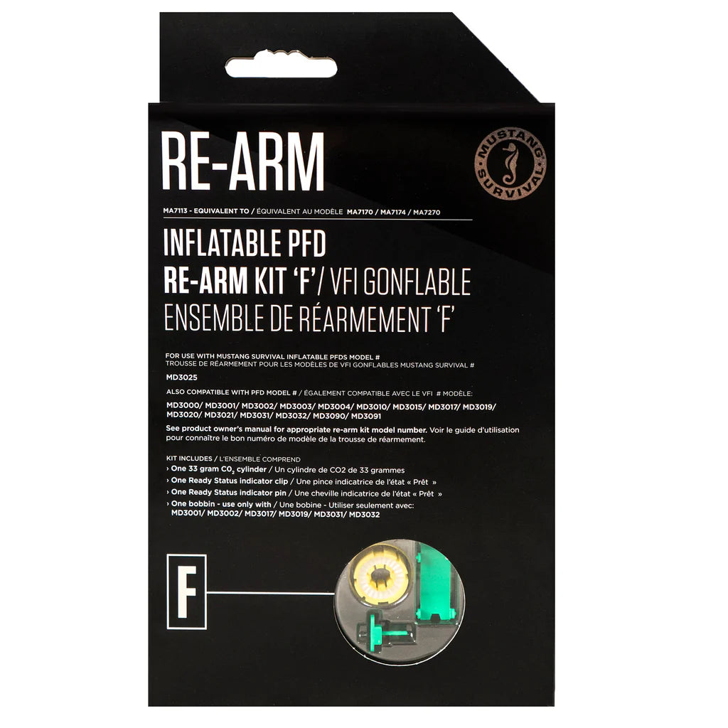 MUSTANG SURVIVAL RE-ARM KIT F 33 G AUTO/MANUAL NO BAYONET